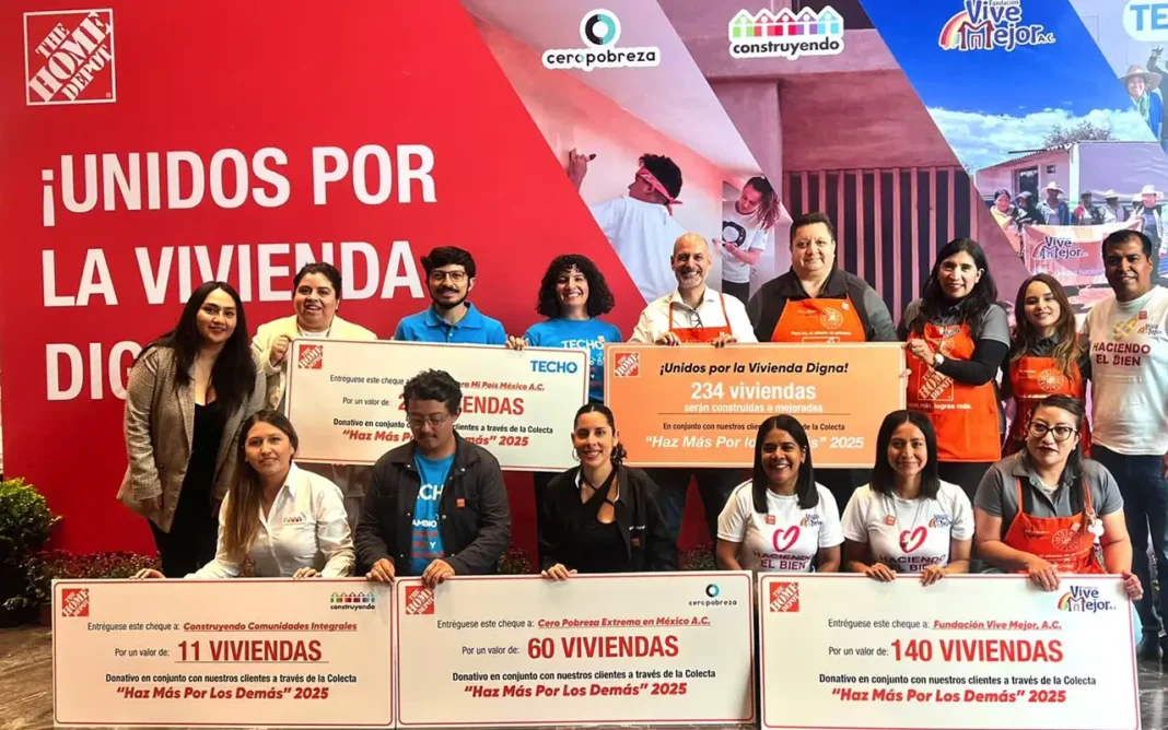 Home Depot México impulsa la construcción de viviendas dignas con donación a ONGs