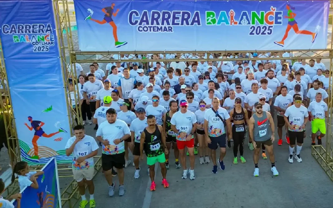 Carrera Balance Cotemar 2025 promueve un estilo de vida saludable con 300 personas en Ciudad del Carmen