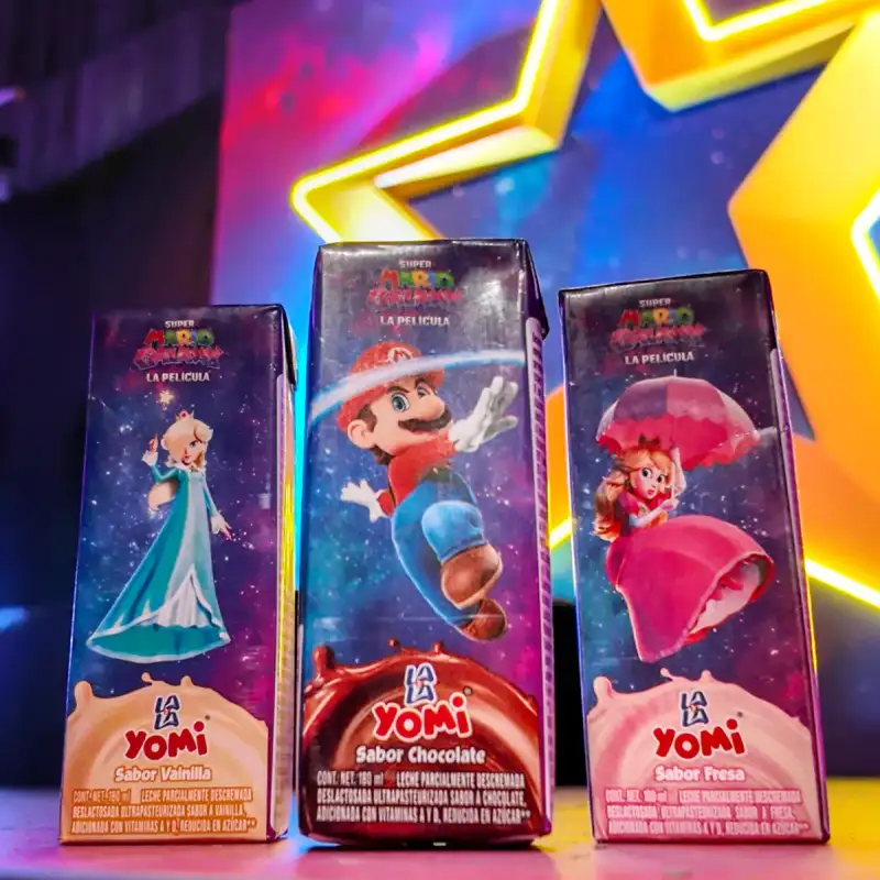 Lonchera saludable con productos lácteos infantiles