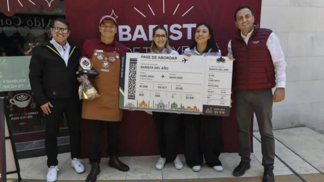 Ganador competencia barista representando talento mexicano